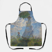 Frau mit Sonnenschirm | Französische Landschaft Schürze (Vorderseite)