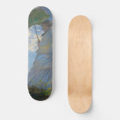 Frau mit Sonnenschirm | Französische Landschaft Skateboard (Vorderseite)