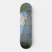 Frau mit Sonnenschirm | Französische Landschaft Skateboard (Vorderseite)