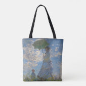 Frau mit Sonnenschirm | Französische Landschaft Tasche (Rückseite)
