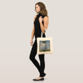 Frau mit Sonnenschirm | Französische Landschaft Tragetasche (Vorderseite (Model))