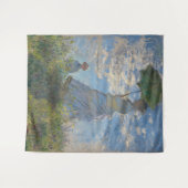 Frau mit Sonnenschirm | Französische Landschaft Wandteppich (Vorderseite (Horizontal))