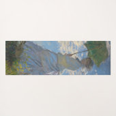 Frau mit Sonnenschirm | Französische Landschaft Yogamatte (Rückseite (Horizontal))