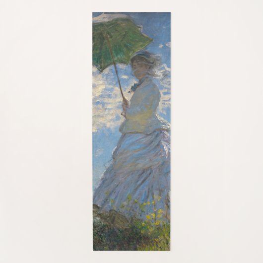 Frau mit Sonnenschirm | Französische Landschaft Yogamatte (Vorderseite)
