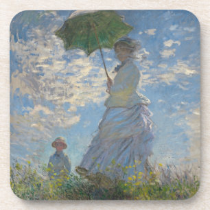 Frau mit Sonnenschirm - Frau Monet und ihr Sohn Getränkeuntersetzer