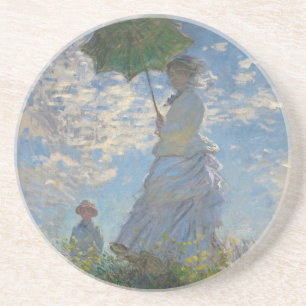 Frau mit Sonnenschirm - Frau Monet und ihr Sohn Getränkeuntersetzer