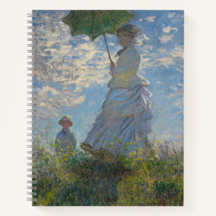 Frau mit Sonnenschirm - Frau Monet und ihr Sohn Notizblock