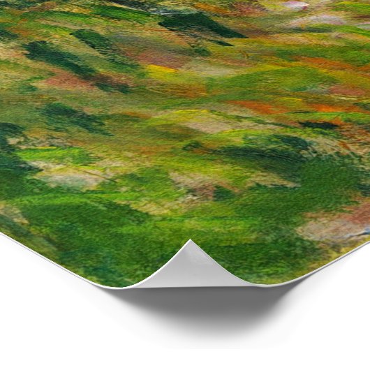 Frau mit Sonnenschirm - Frau Monet und ihr Sohn Poster (Ecke)