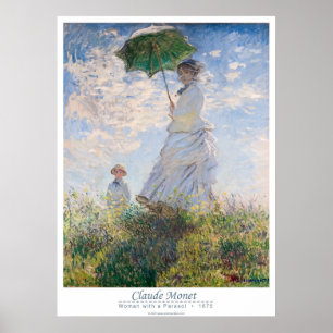 Frau mit Sonnenschirm - Frau Monet und ihr Sohn Poster