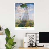 Frau mit Sonnenschirm - Frau Monet und ihr Sohn Poster (Heimbüro)