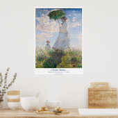 Frau mit Sonnenschirm - Frau Monet und ihr Sohn Poster (Küche)