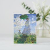 Frau mit Sonnenschirm, Frau Monet und ihr Sohn Postkarte (Stehend Vorderseite)