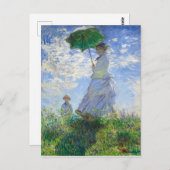 Frau mit Sonnenschirm, Frau Monet und ihr Sohn Postkarte (Vorne/Hinten)