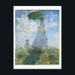 Frau mit Sonnenschirm, Frau Monet und ihr Sohn Postkarte<br><div class="desc">Impressionistische Landschaftsmalerei von Claude Monet - Klassische Meisterwerke - Claude Monets beeindruckende Malserie - Frau mit Sonnenschirm,  Madame Monet und ihrem Sohn</div>