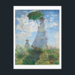 Frau mit Sonnenschirm, Frau Monet und ihr Sohn Postkarte<br><div class="desc">Impressionistische Landschaftsmalerei von Claude Monet - Klassische Meisterwerke - Claude Monets beeindruckende Malserie - Frau mit Sonnenschirm,  Madame Monet und ihrem Sohn</div>