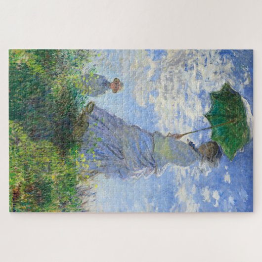 Frau mit Sonnenschirm, Frau Monet und ihr Sohn Puzzle (Horizontal)