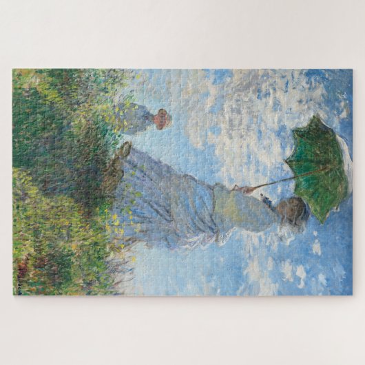 Frau mit Sonnenschirm, Frau Monet und ihr Sohn Puzzle (Horizontal)