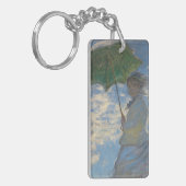 Frau mit Sonnenschirm - Frau Monet und ihr Sohn Schlüsselanhänger (Vorderseite links)