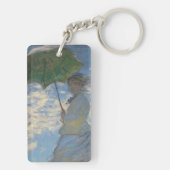 Frau mit Sonnenschirm - Frau Monet und ihr Sohn Schlüsselanhänger (Rückseite)