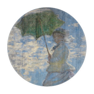 Frau mit Sonnenschirm - Frau Monet und ihr Sohn Schneidebrett