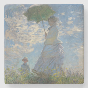 Frau mit Sonnenschirm - Frau Monet und ihr Sohn Steinuntersetzer