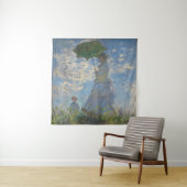 Frau mit Sonnenschirm - Frau Monet und ihr Sohn Wandteppich (Beispiel)