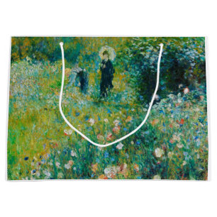 Frau mit Sonnenschirm, Garten, Renoir Große Geschenktüte
