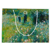 Frau mit Sonnenschirm, Garten, Renoir Große Geschenktüte (Rückseite)