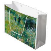 Frau mit Sonnenschirm, Garten, Renoir Große Geschenktüte (Vorderseite Schrägansicht)