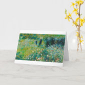 Frau mit Sonnenschirm, Garten, Renoir Karte (Gelbe Blume)