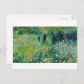Frau mit Sonnenschirm, Garten, Renoir Postkarte (Vorne/Hinten)