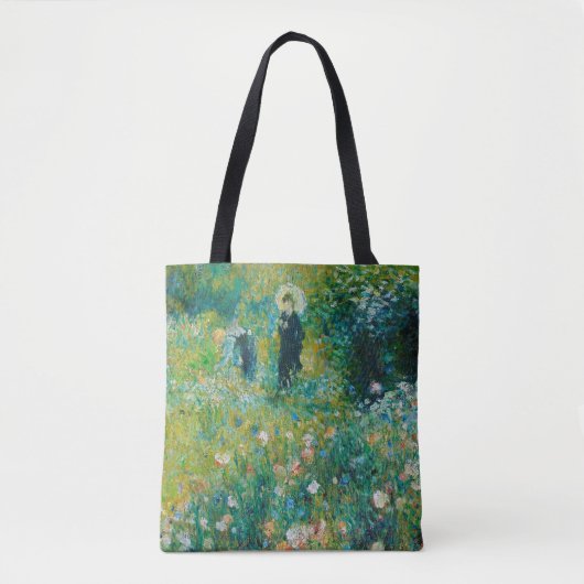 Frau mit Sonnenschirm, Garten, Renoir Tasche (Vorderseite)