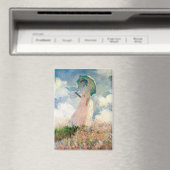 Frau mit Sonnenschirm Gemälde von Claude Monet Magnet (In Situ (Geschirrspüler))