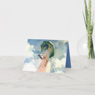 Frau mit Sonnenschirm, links gewandt von Monet - E Einladung