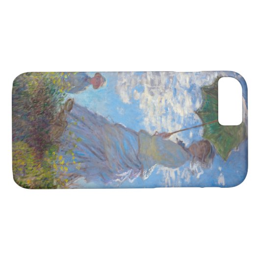 Frau mit Sonnenschirm, Monet Case-Mate iPhone Hülle (Rückseite (Horizontal))