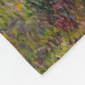 Frau mit Sonnenschirm, Monet Fleecedecke (Ecke)