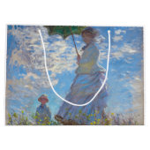 Frau mit Sonnenschirm, Monet Große Geschenktüte (Rückseite)