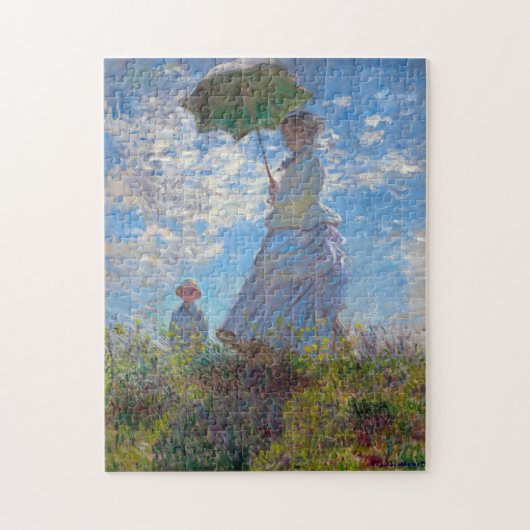 Frau mit Sonnenschirm, Monet Puzzle (Vertikal)