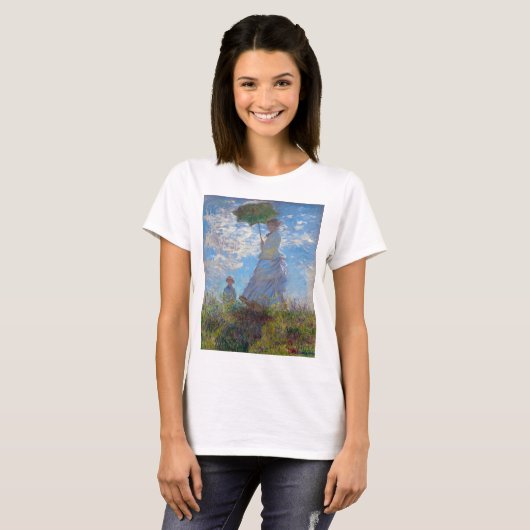 Frau mit Sonnenschirm, Monet T-Shirt (Vorne ganz)