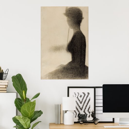 Frau mit Sonnenschirm Poster (Heimbüro)