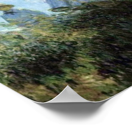 Frau mit Sonnenschirm Poster (Ecke)