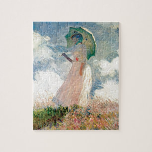 Frau mit Sonnenschirm-Promenade Monet Puzzle