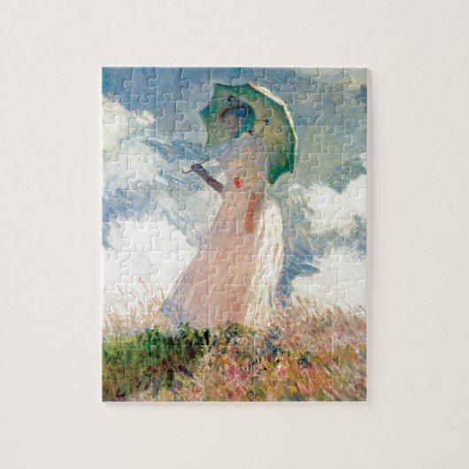 Frau mit Sonnenschirm-Promenade Monet Puzzle (Vertikal)