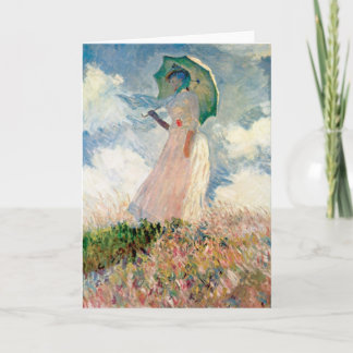 Frau mit Sonnenschirm-Studie durch Claude Monet Karte