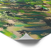 Frau mit Sonnenschirm und Kind - Impressionistisch Poster (Ecke)