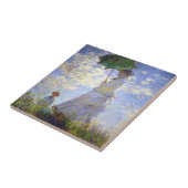 Frau mit Sonnenschirm von Claude Monet Fliese (Seite)