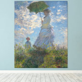 Frau mit Sonnenschirm von Claude Monet Leinwanddruck (Insitu (Holzboden))