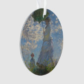 Frau mit Sonnenschirm von Claude Monet Ornament (Vorderseite)