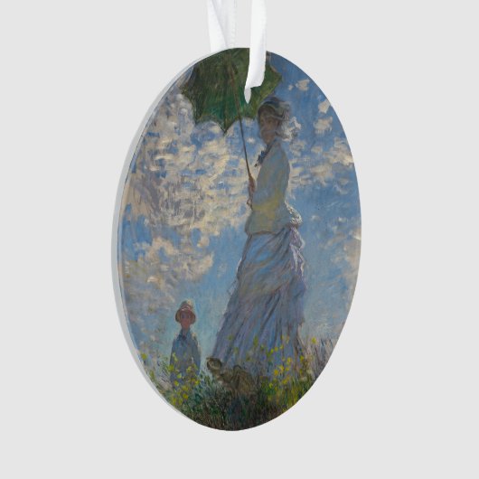 Frau mit Sonnenschirm von Claude Monet Ornament (Vorderseite)