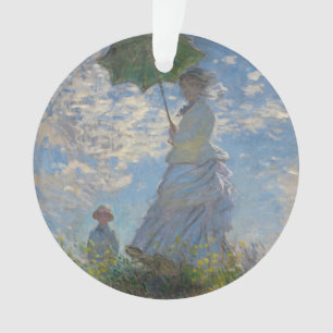Frau mit Sonnenschirm von Claude Monet Ornament